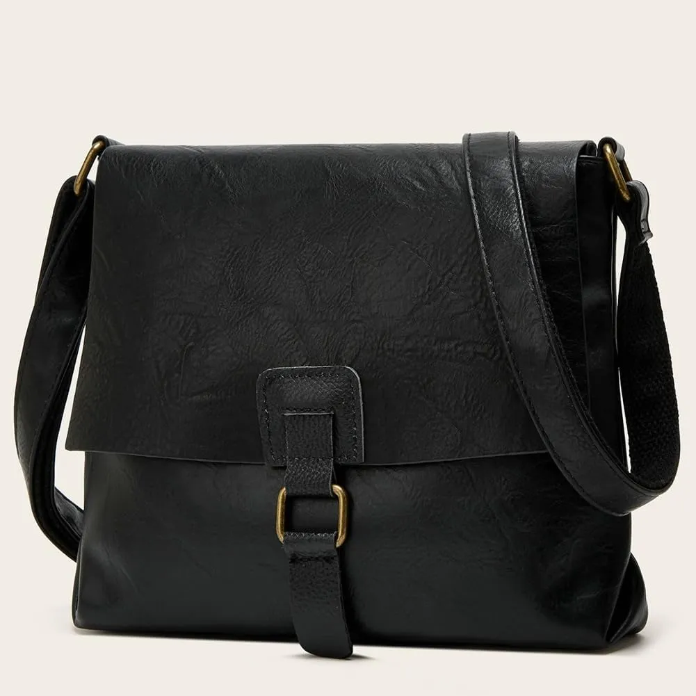 Vintage Shoulder Crossbody Purse for Women Soft Vegan Leather Tote Bag Casual Small Handbag Messenger Satchels