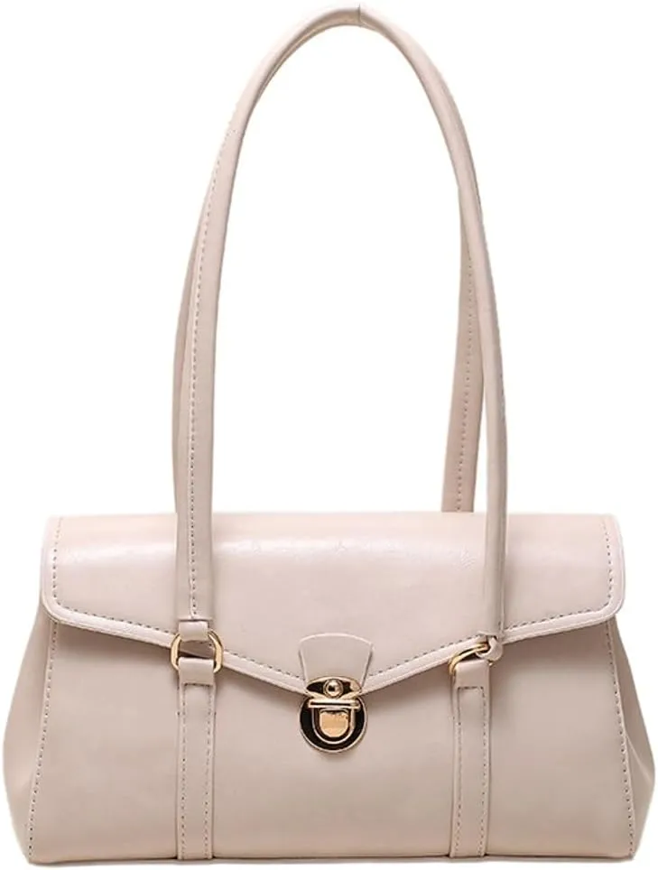 Vintage Vegan Leather Shoulder Bags for Women Small Tote Purse Ladies Trendy Handbags Top Handle Satchels 2025