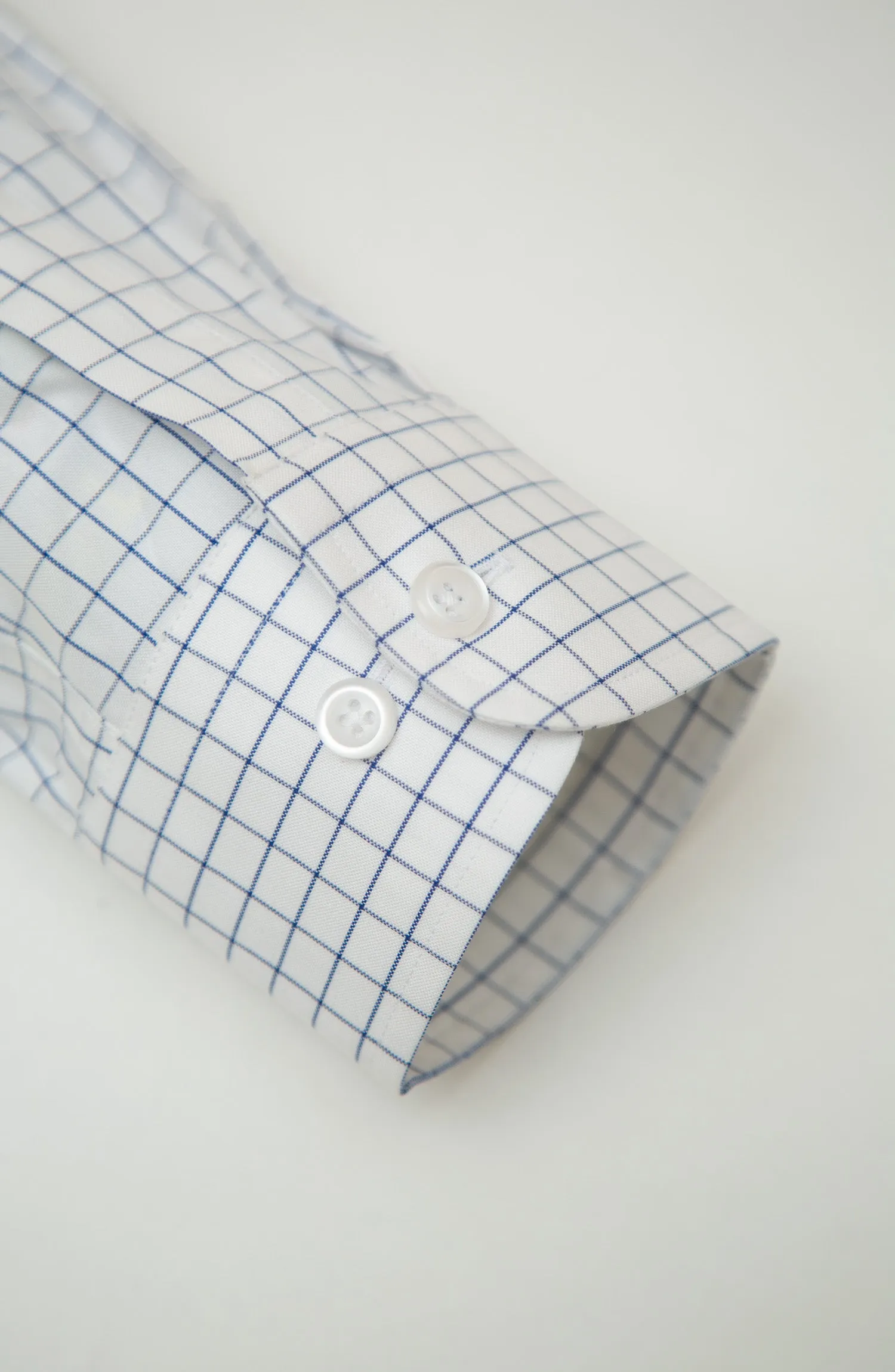 White/Blue Stripe Cotton Shirt