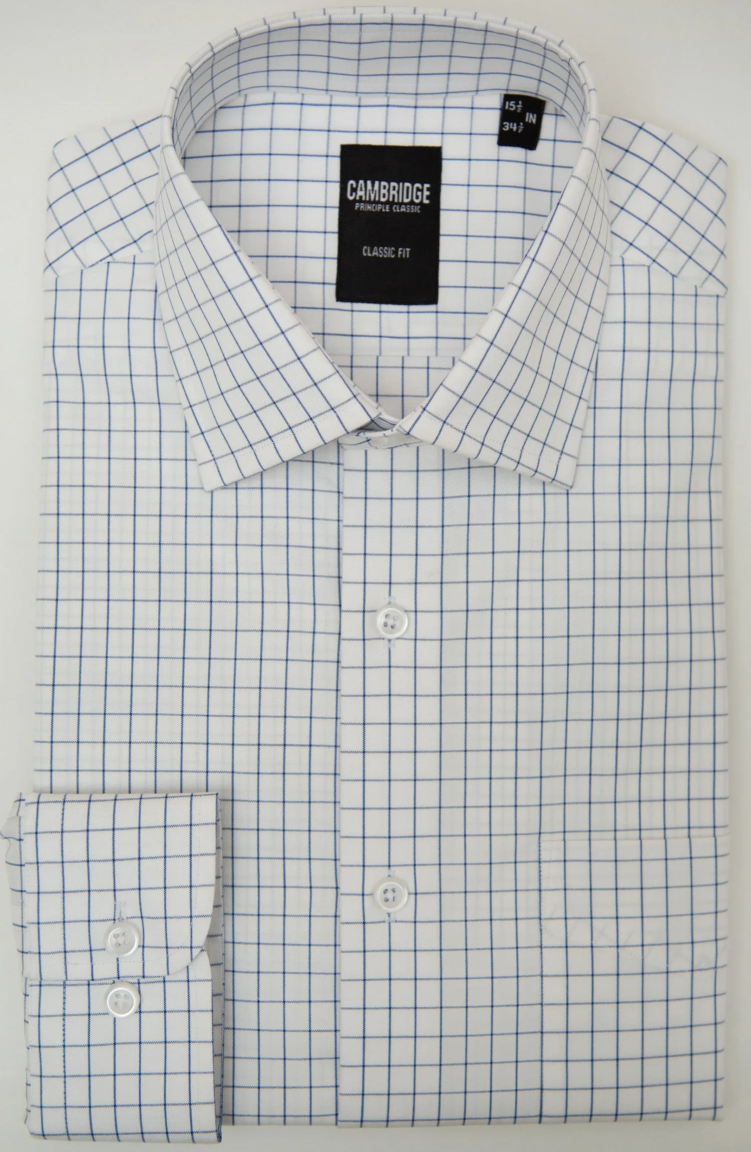 White/Blue Stripe Cotton Shirt