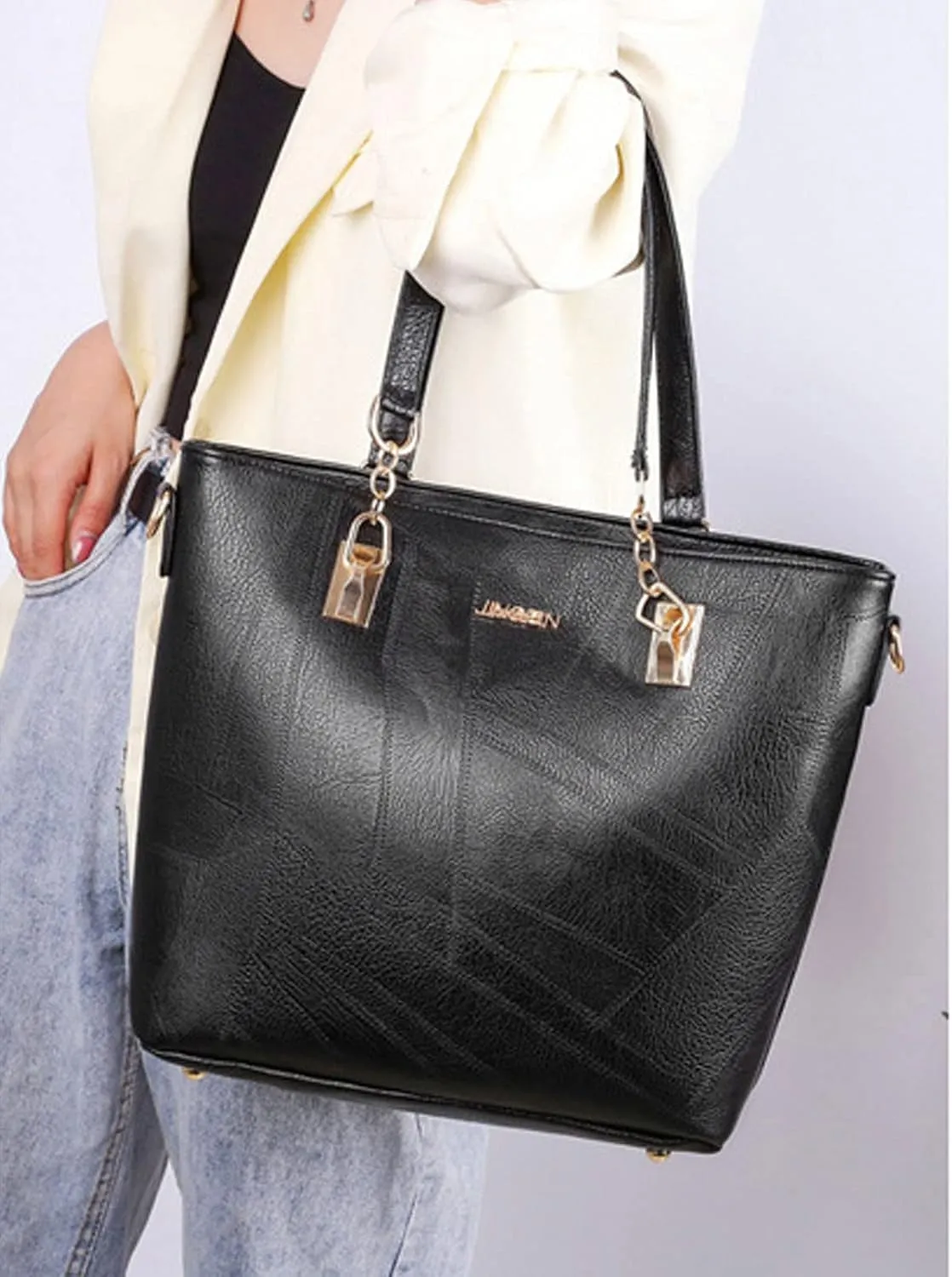 Women 6PCS Handbag and Purse Set Hobo Tote Satchels Shoulder Bag Clutch Wallet