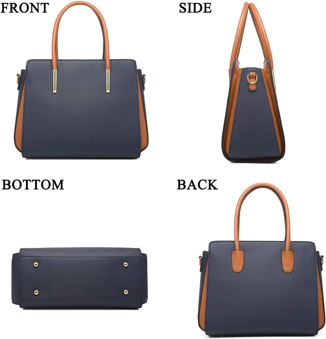 Women Fashion Handbags 4pcs Tote Bags Set Shoulder Bag Top Handle Satchels Purse