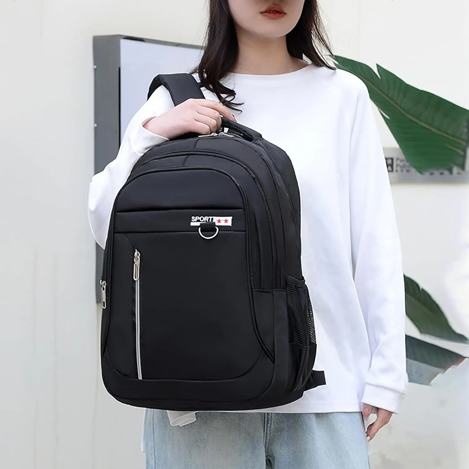 Women's Backpack Purse Leather Purse Lightweight Travel School Shoulder Bags Outdoor Travel Backpack for Girls(White)