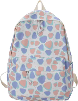Women's Backpack Purse Leather Purse Personality Cute Shoulder Messenger Bags Outdoor Travel Backpack for Girls(White)