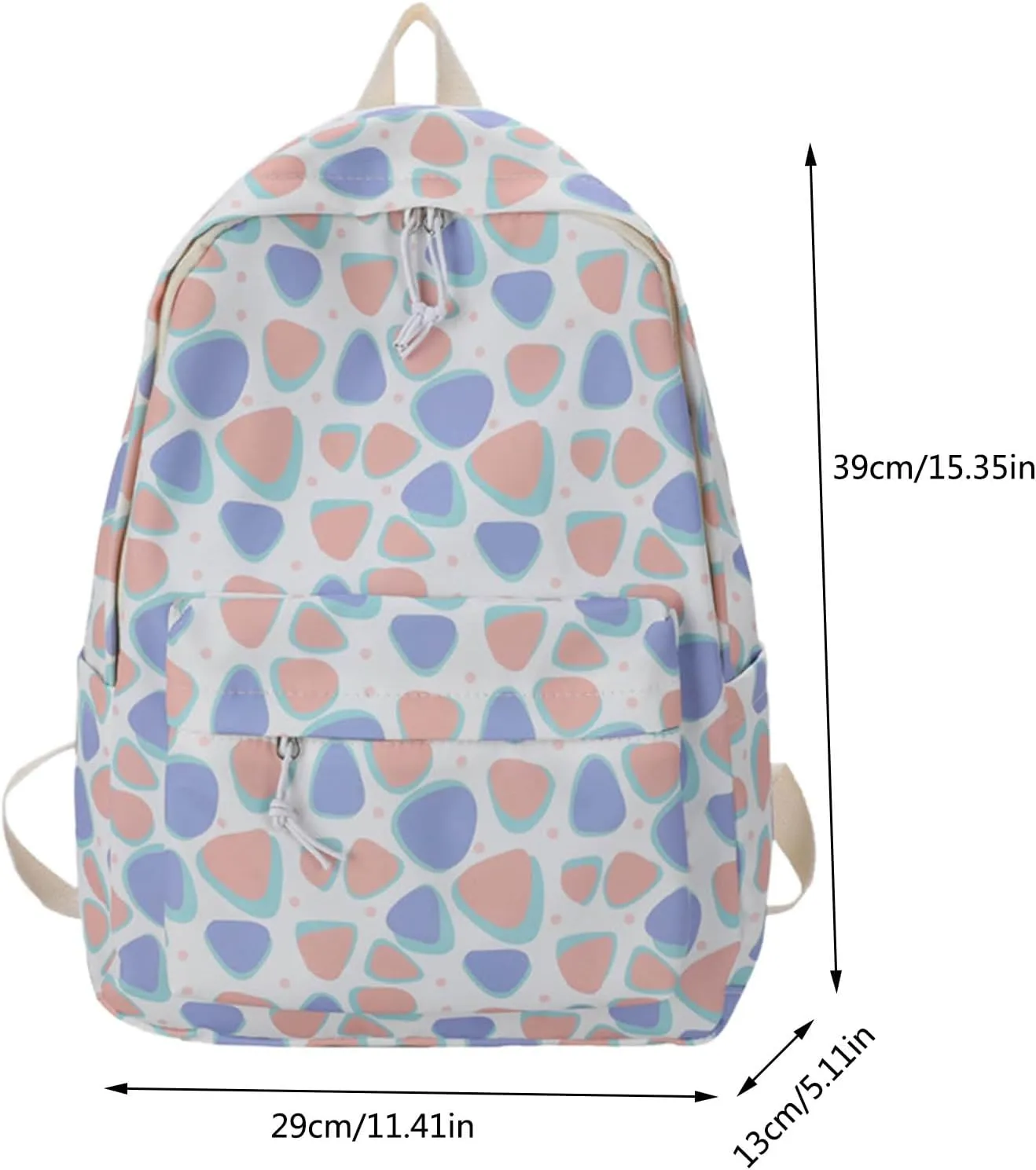 Women's Backpack Purse Leather Purse Personality Cute Shoulder Messenger Bags Outdoor Travel Backpack for Girls(White)