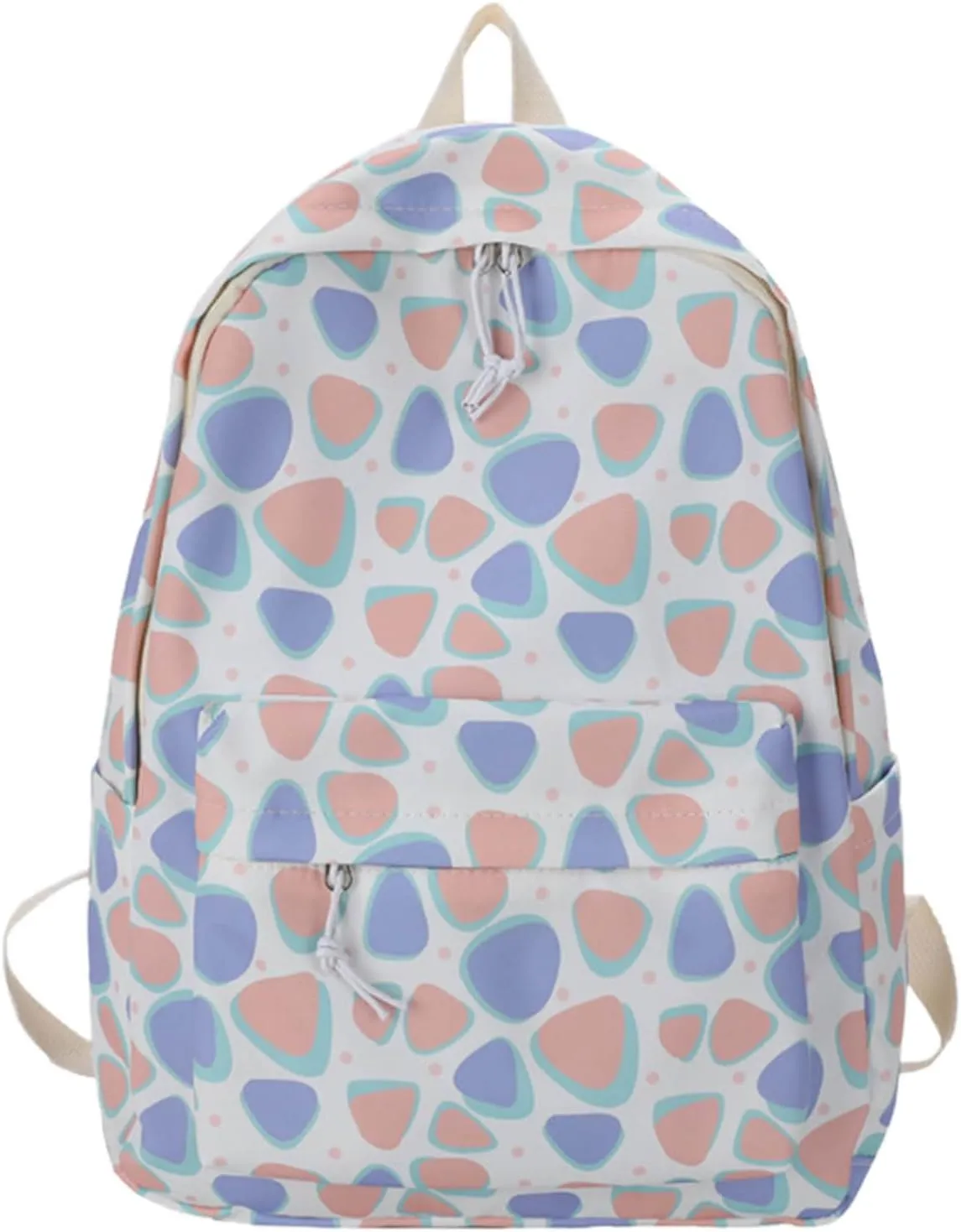 Women's Backpack Purse Leather Purse Personality Cute Shoulder Messenger Bags Outdoor Travel Backpack for Girls(White)