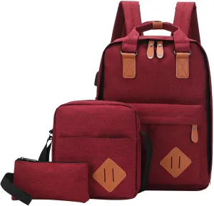 Women's Fashion Casual Shoulder Bag Transparent Practical Large Capacity Zipper Backpacks Womens Crossbody Bag(Red)