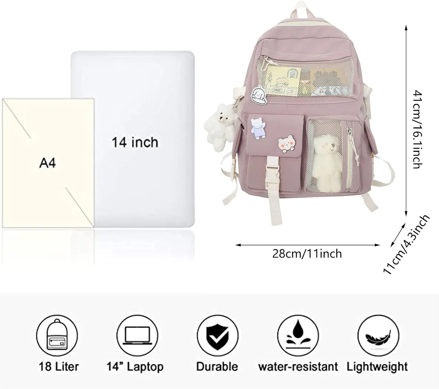Women's Fashion Cloth Outdoor Travel Bag Soft Rucksack Ladies Shoulder Bags Medium Multipurpose Design Backpack(One Size)