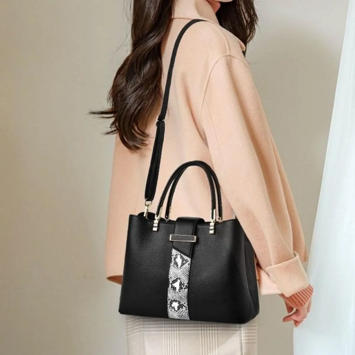 Womens Purses and Handbags PU Leather Shoulder Bag Ladies Designer Top-Handle Satchel Fashion Messenger Tote Bag