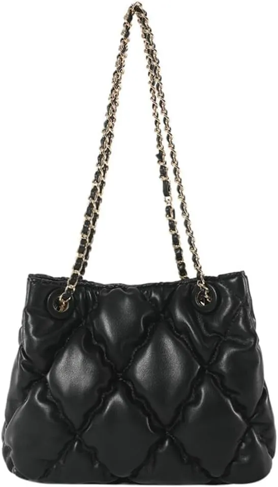 Women's Quilted Vegan Leather Shoulder Crossbody Bag Y2K Diamond Hobo Large Totes Handbag Fashion Purse Top Handle Satchel