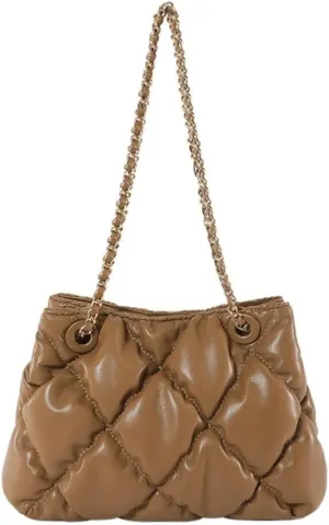 Women's Quilted Vegan Leather Shoulder Crossbody Bag Y2K Diamond Hobo Large Totes Handbag Fashion Purse Top Handle Satchel