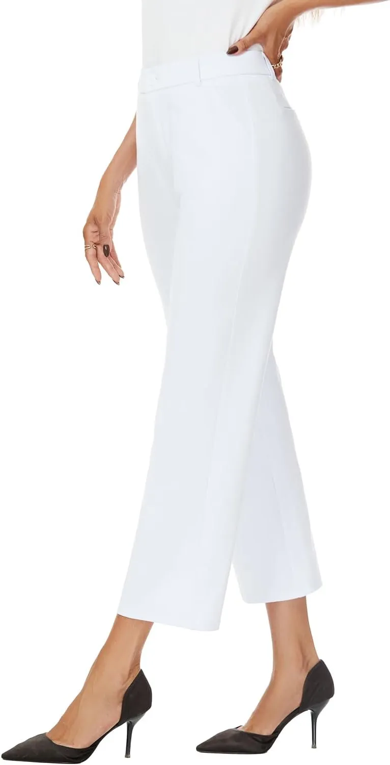 Women's Straight Leg Dress Work Ankle Pants Business Office Casual Slacks with Pockets