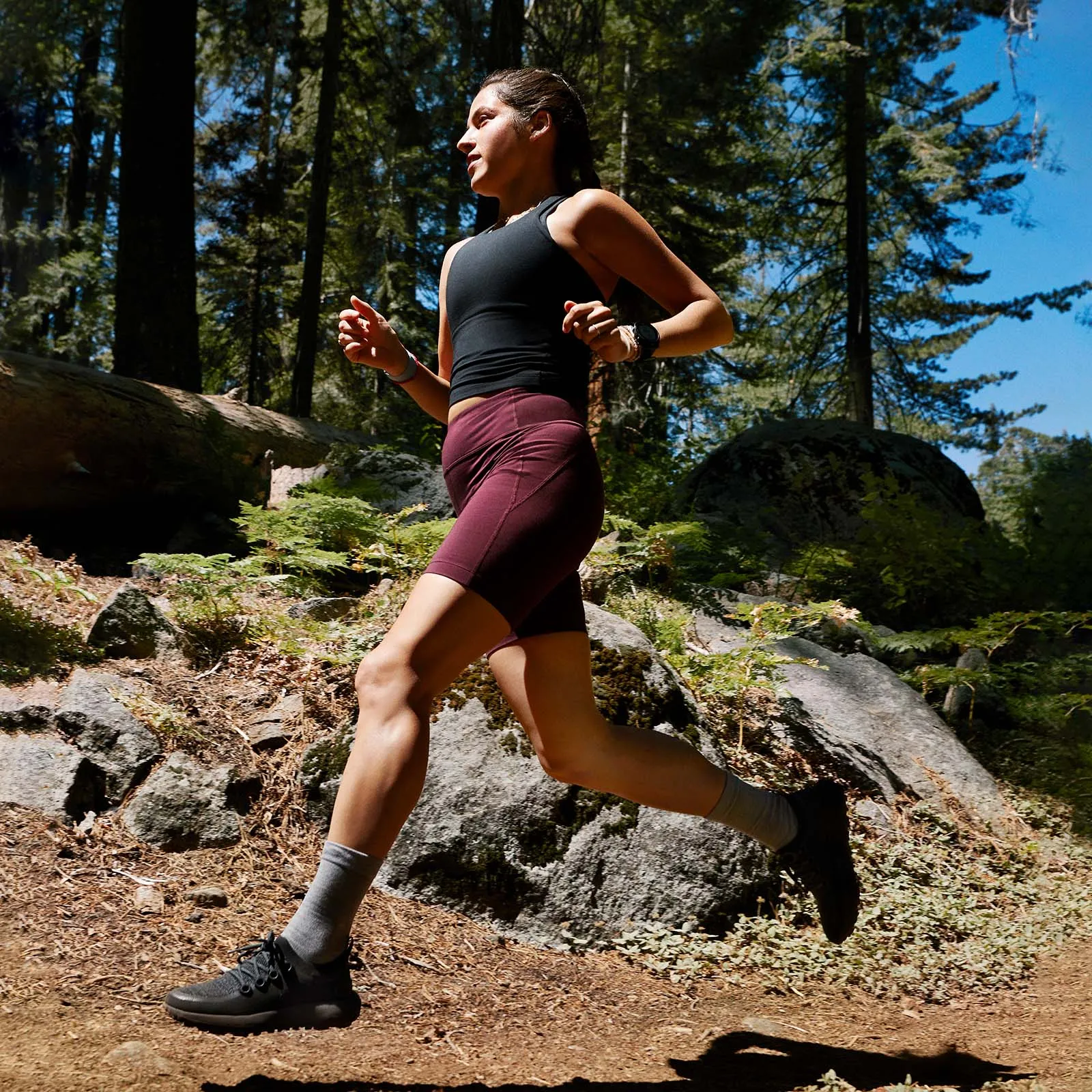 Women's Trail Runners - Natural Black (Rugged Khaki Sole)