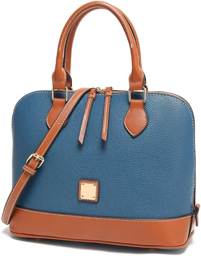 Womens Trendy Vegan Leather Handnag Purse Large Shell Tote Crossbody Bag Working Shoulder Bag Top Handle Satchels