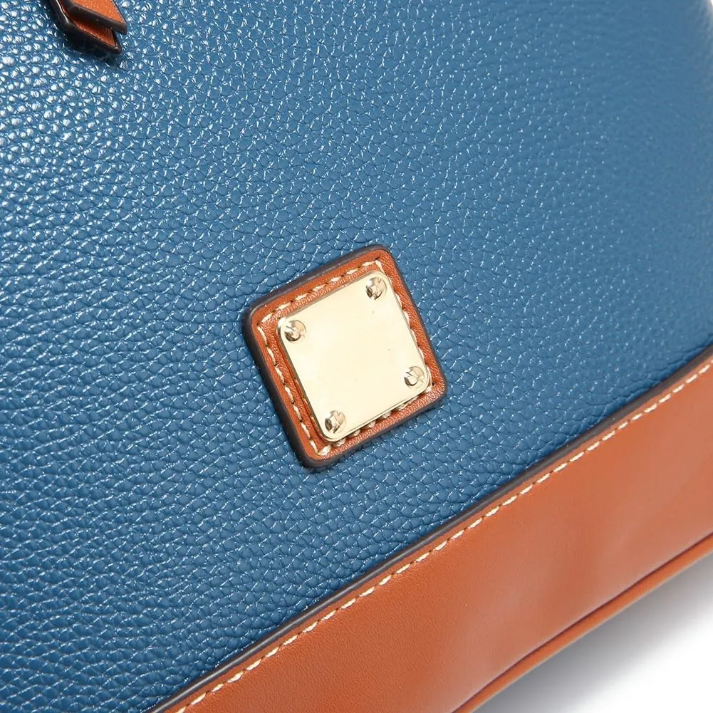 Womens Trendy Vegan Leather Handnag Purse Large Shell Tote Crossbody Bag Working Shoulder Bag Top Handle Satchels