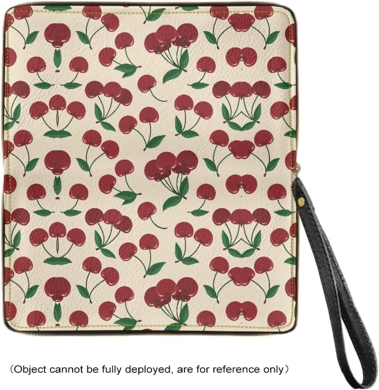 Women's Zip Around Wallet Wristlet PU Leather Waterproof Durable Clutch Wallet with Vintage Cherry Print Large Capacity Credit Card Holder Travel Business Dating Coin,Cash Pocket