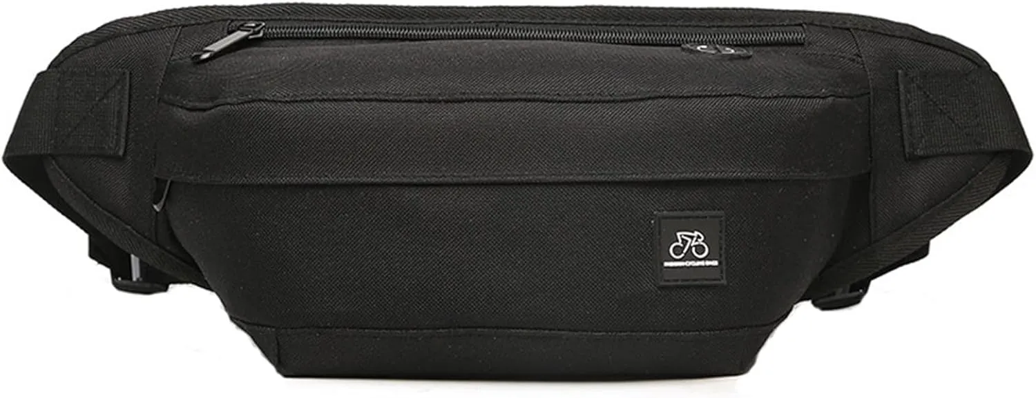 Wool Messenger Bags for Men Black Bag Waist Bag For Men Dog Walking Lightweight Fanny Pack For Women (Black, One Size)