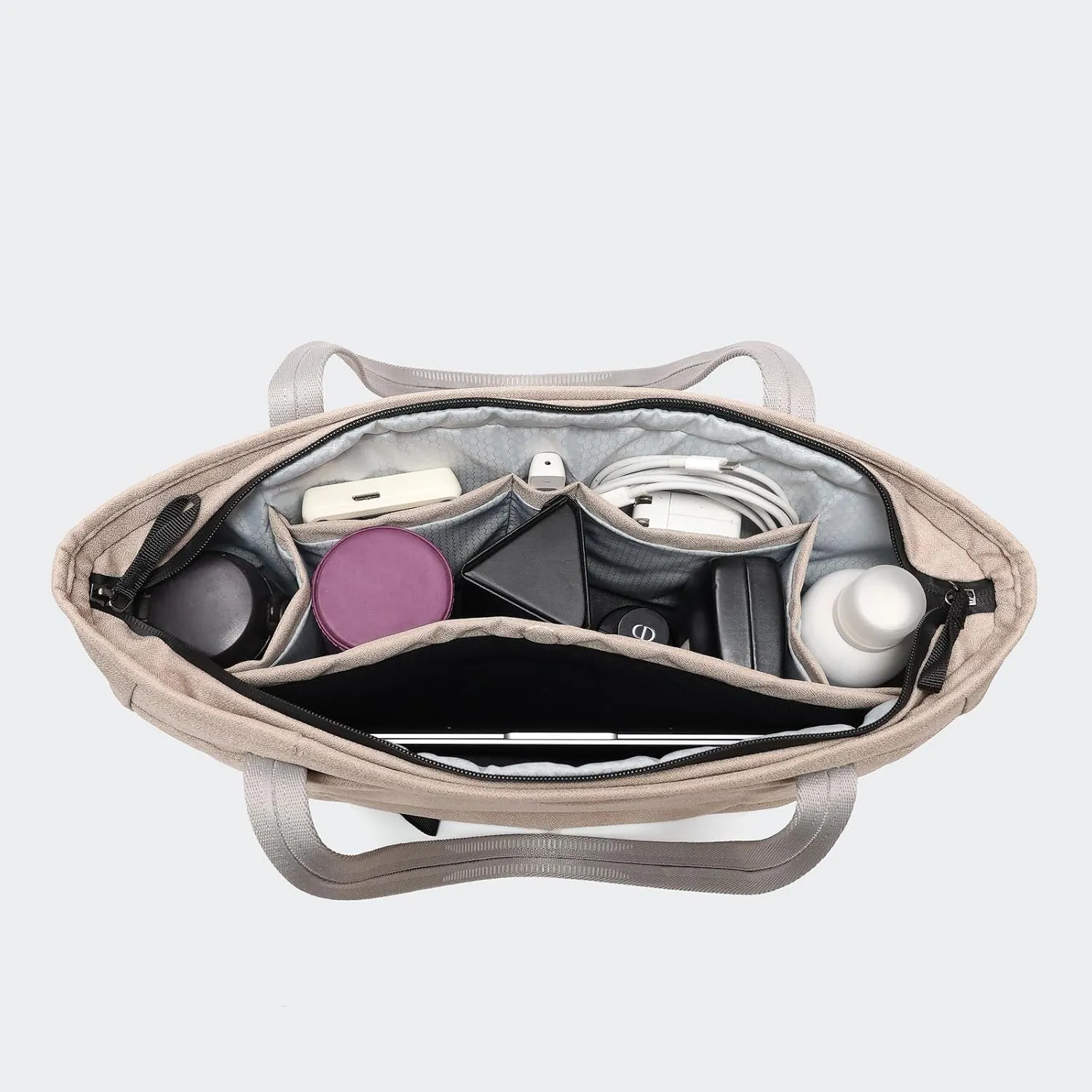 Work Tote for Women with Zipper Waterproof Shoulder Bag Top Handle Handbag for Travel, Work.