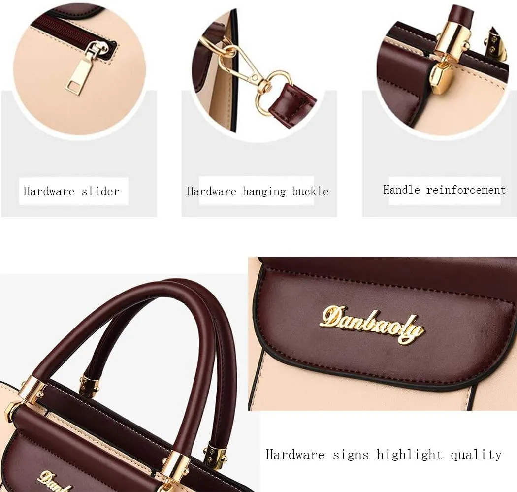 YAQUNICER Women Handbag Shoulder Bag Clutch Satchels PU Leather