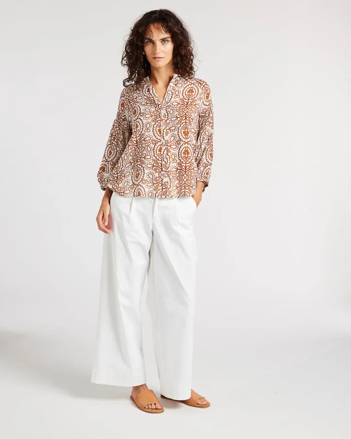 Yarra Trail henna print shirt
