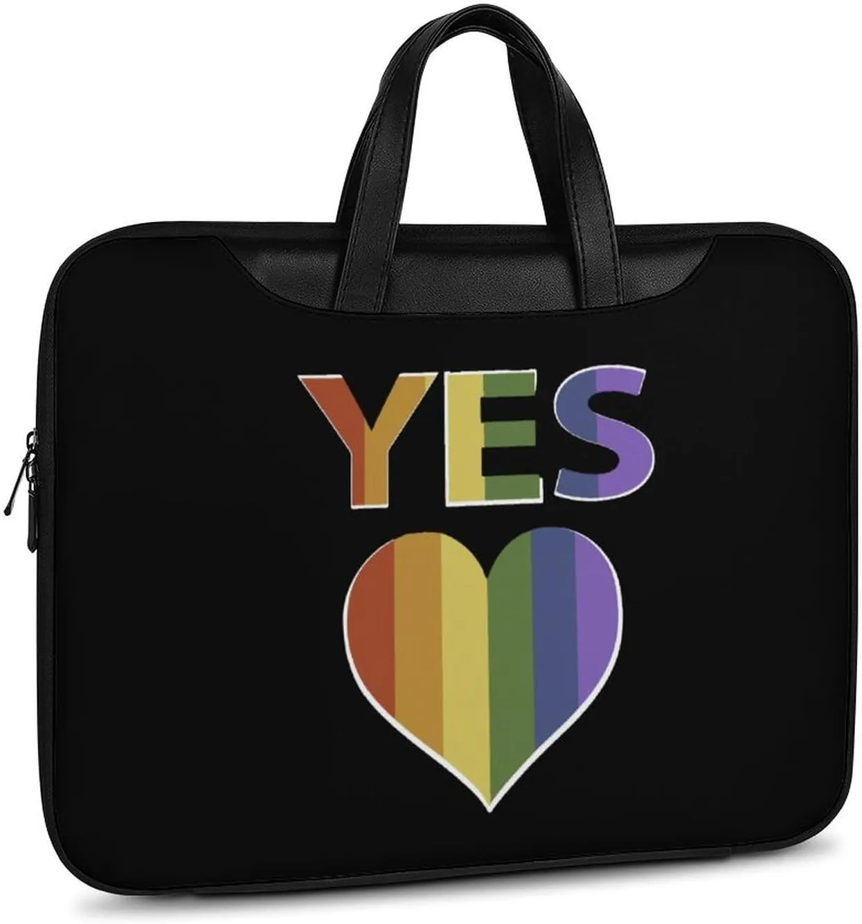 Yes Marriage Equality Lgbtq Leather Bag Laptop Case Slim Water Resistant Computer Bags with Handle Briefcase for Work