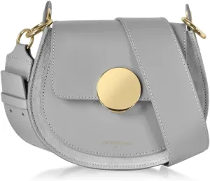Yucca Shoulder Bag, Suede and Calf Leather, 7.9 x 6.7 x 2.4 inches