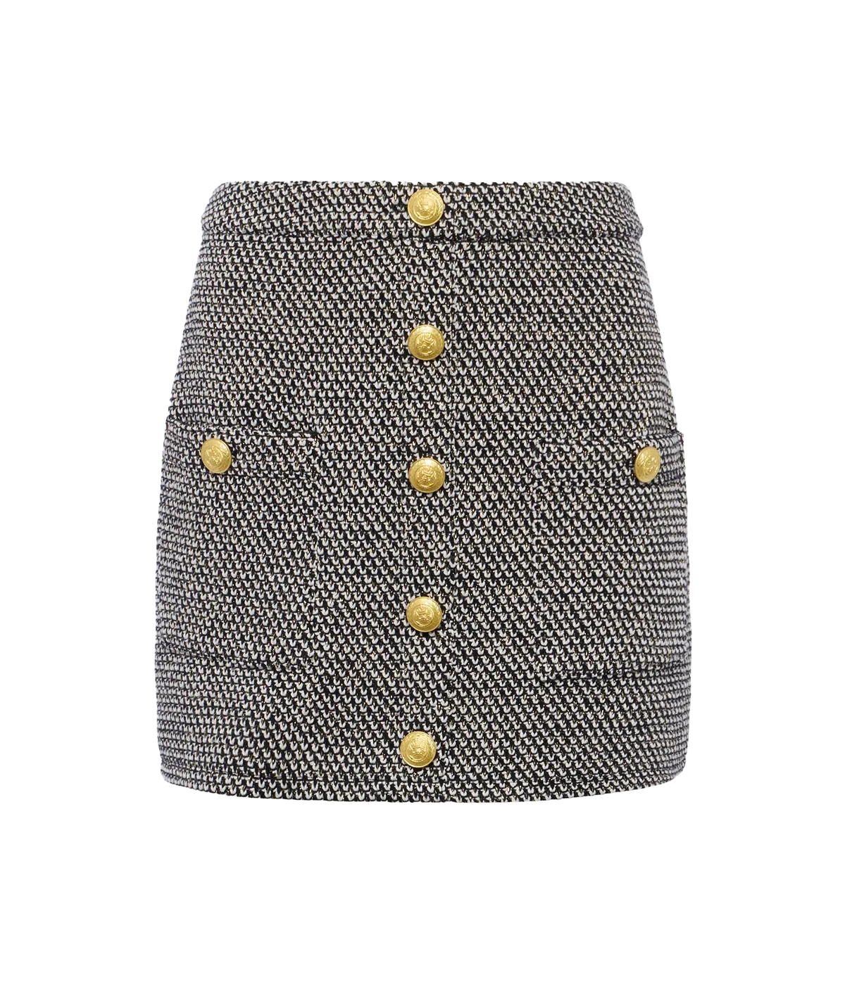Zander Mini Skirt in Black Ivory Gold